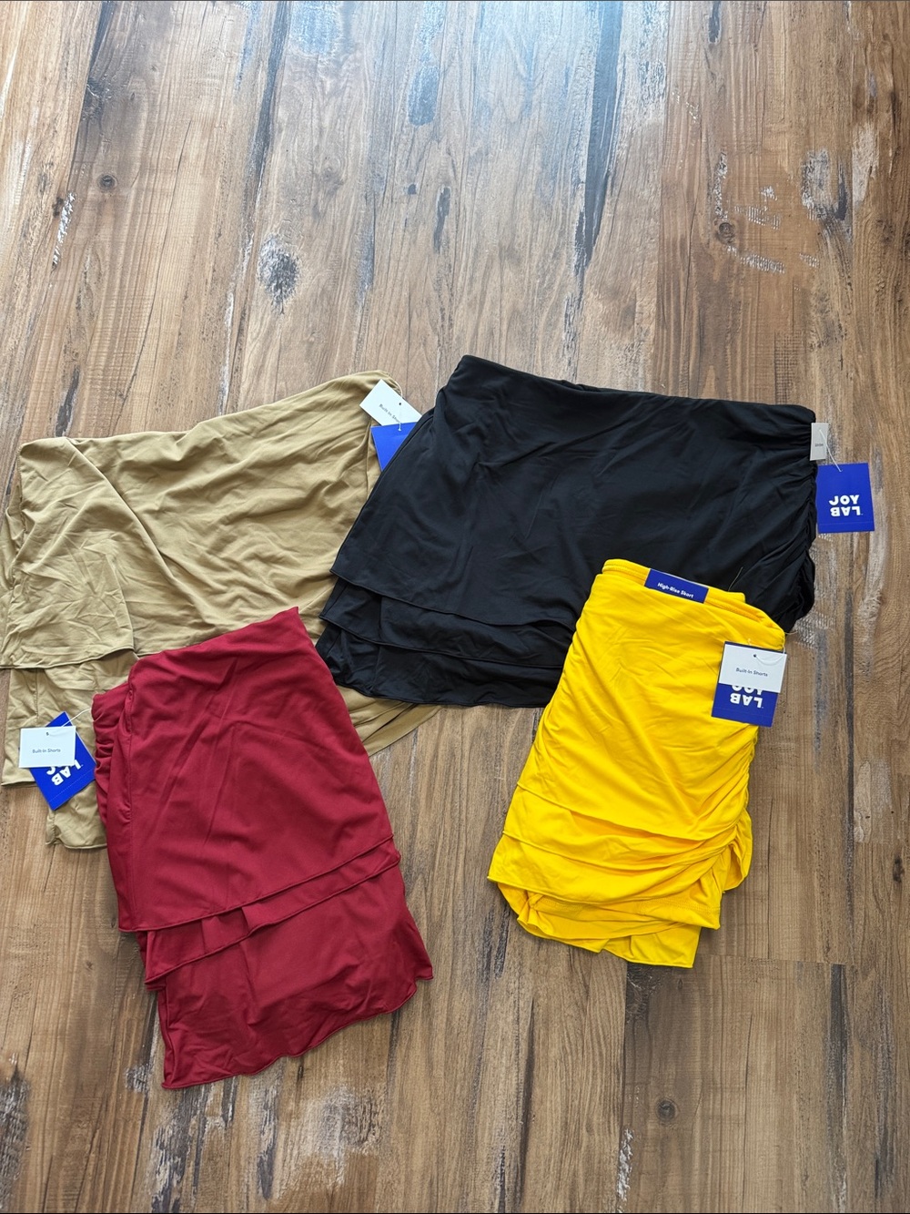 Assorted JoyLab Skorts - Black, Mustard Yellow, Burgundy, Khaki